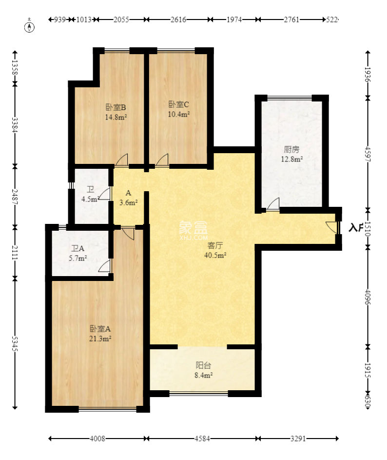 望兴景园一期  3室2厅2卫   90.00万