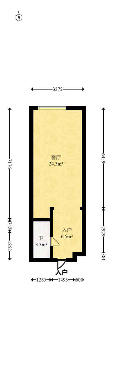 尚都花园城  1室1厅1卫    18.99万室内图1