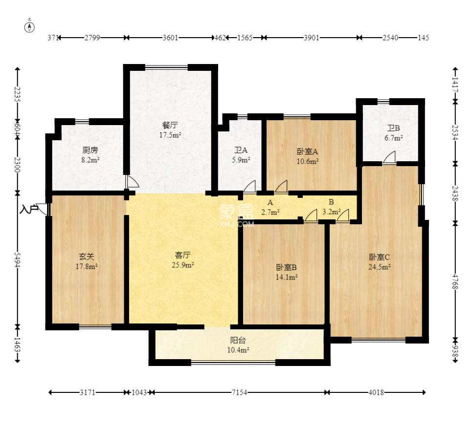 才子佳苑一期/二期  4室2厅2卫   136.00万