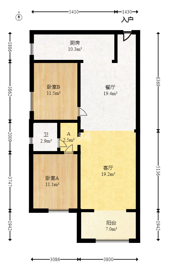 公园9号大都会  2室2厅1卫   165.00万
