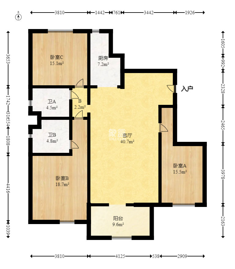 香樟雅郡  3室2廳2衛(wèi)   121.00萬(wàn)