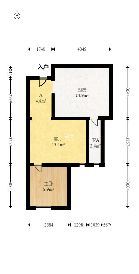 青和上座（上味舫大厦）  1室1厅1卫   46.50万