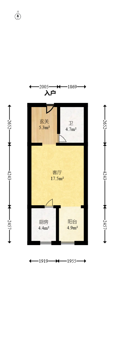 恒大时代广场  1室1厅1卫    22.0万 恒大时代广场  1室1厅1卫    22.0万户型图