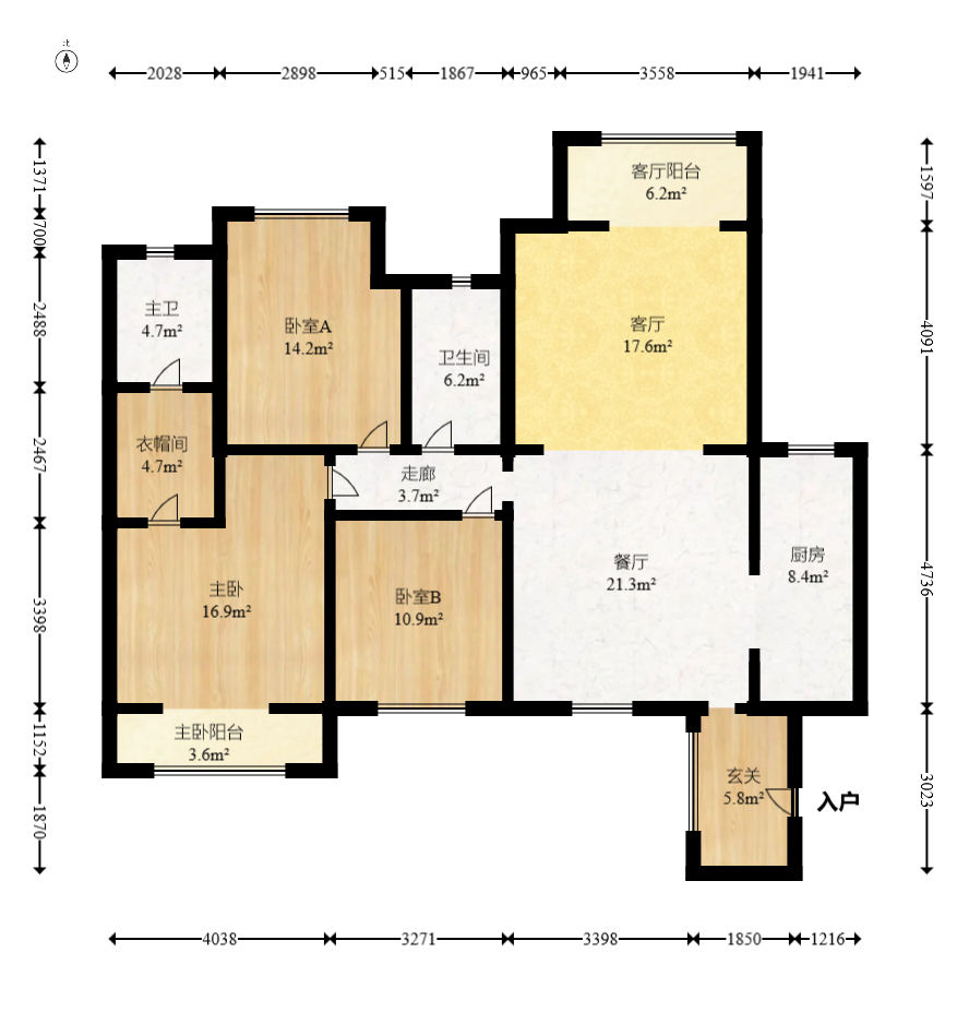 中建芙蓉嘉苑  3室2厅2卫   125.00万室内图1