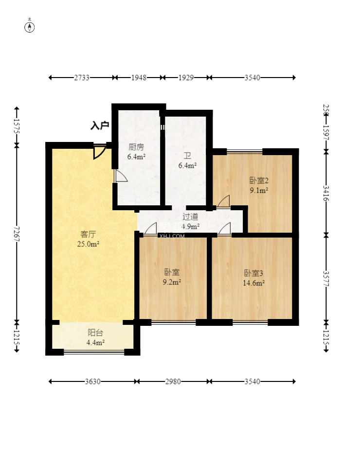 奥克斯缔壹城  3室2厅1卫    83.98万