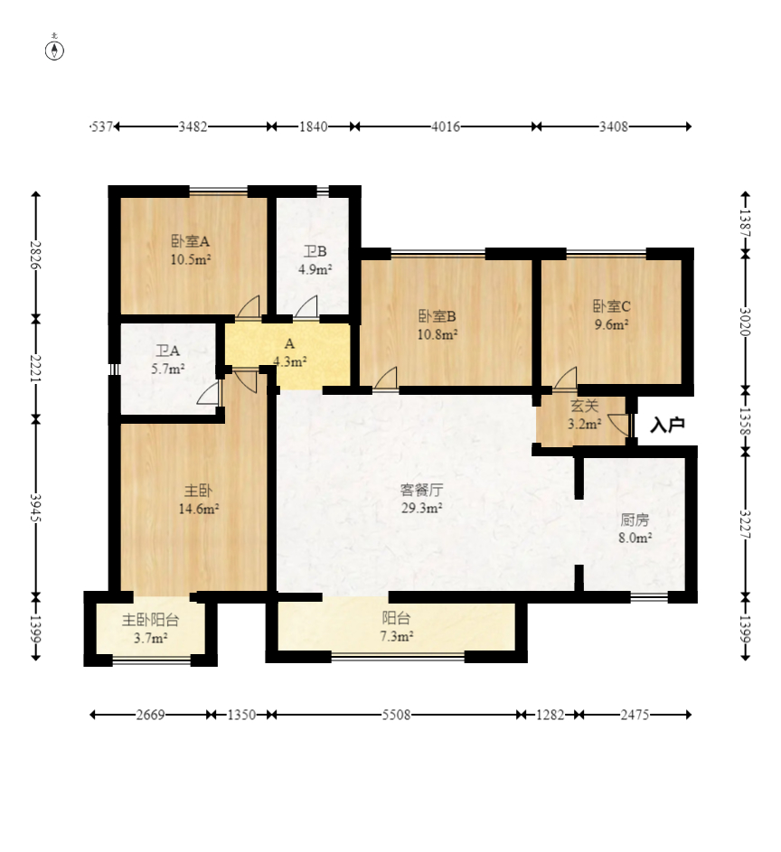 保利天禧D区  4室2厅2卫   220.00万室内图1
