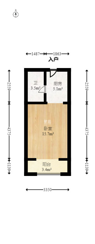 美林美寓  1室1厅1卫   35.00万