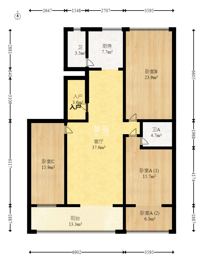 麓谷沐春園  7室2廳1衛(wèi)   81.00萬