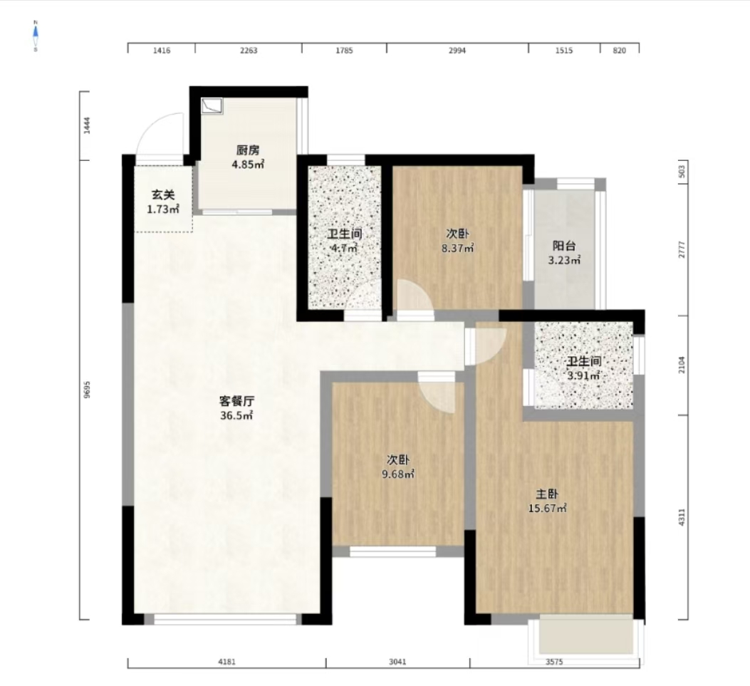 西郡佳园 3室2厅2卫 47.8万 西郡佳园 3室2厅2卫 47.8万室内图