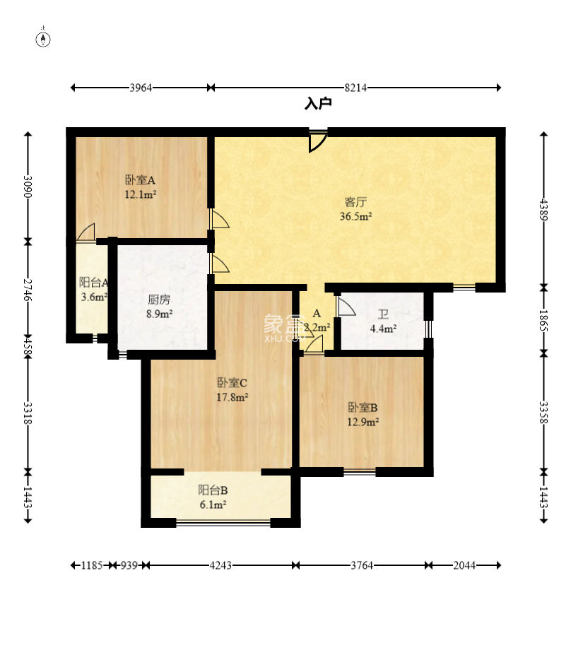 新家园  3室2厅1卫   79.80万