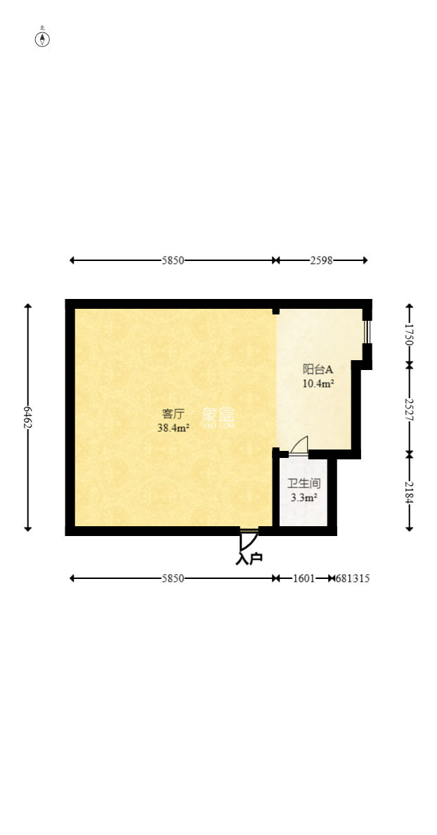 摩天一号  1室1厅1卫   58.00万