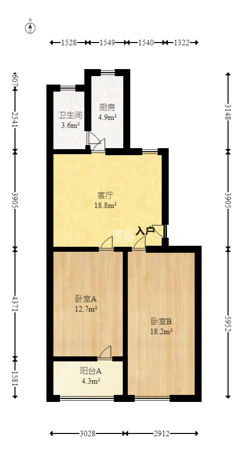 化油器厂宿舍  2室1厅1卫   48.00万