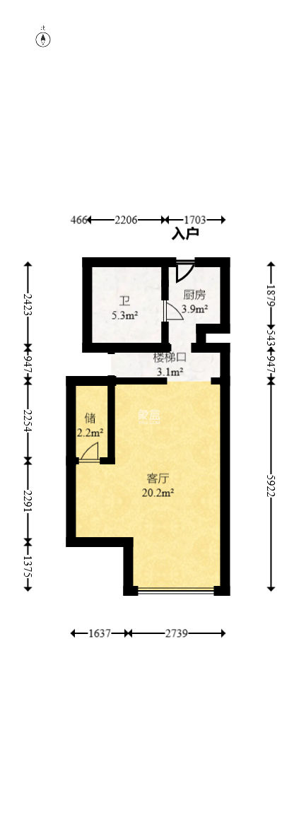 華遠雲璽公寓 2室1廳1衛 156.00萬