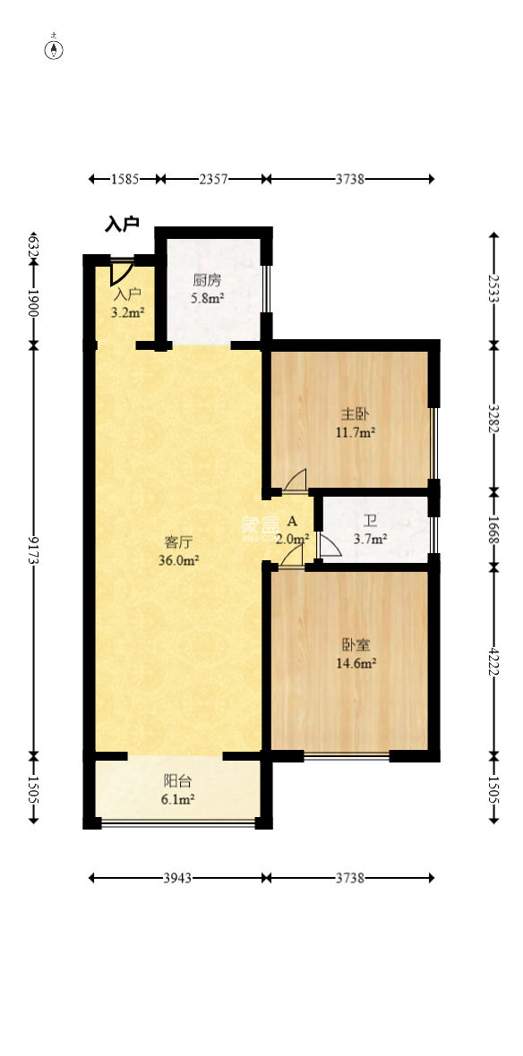 万丽景园  2室2厅1卫   48.00万
