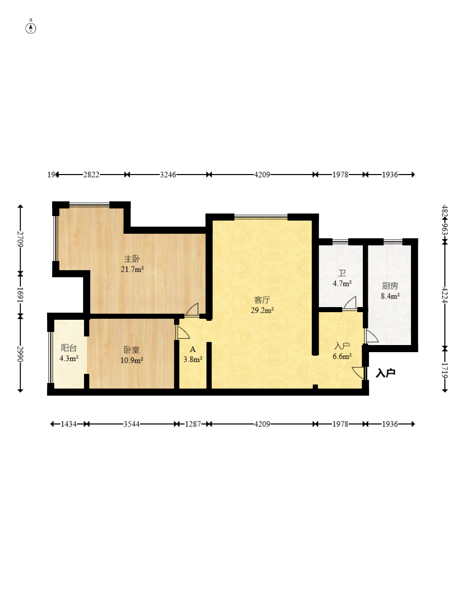 山水湾  2室1厅1卫    45.0万 山水湾  2室1厅1卫    45.0万户型图