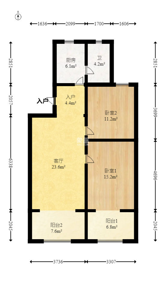 塔松小區(qū)  2室2廳1衛(wèi)   28.00萬