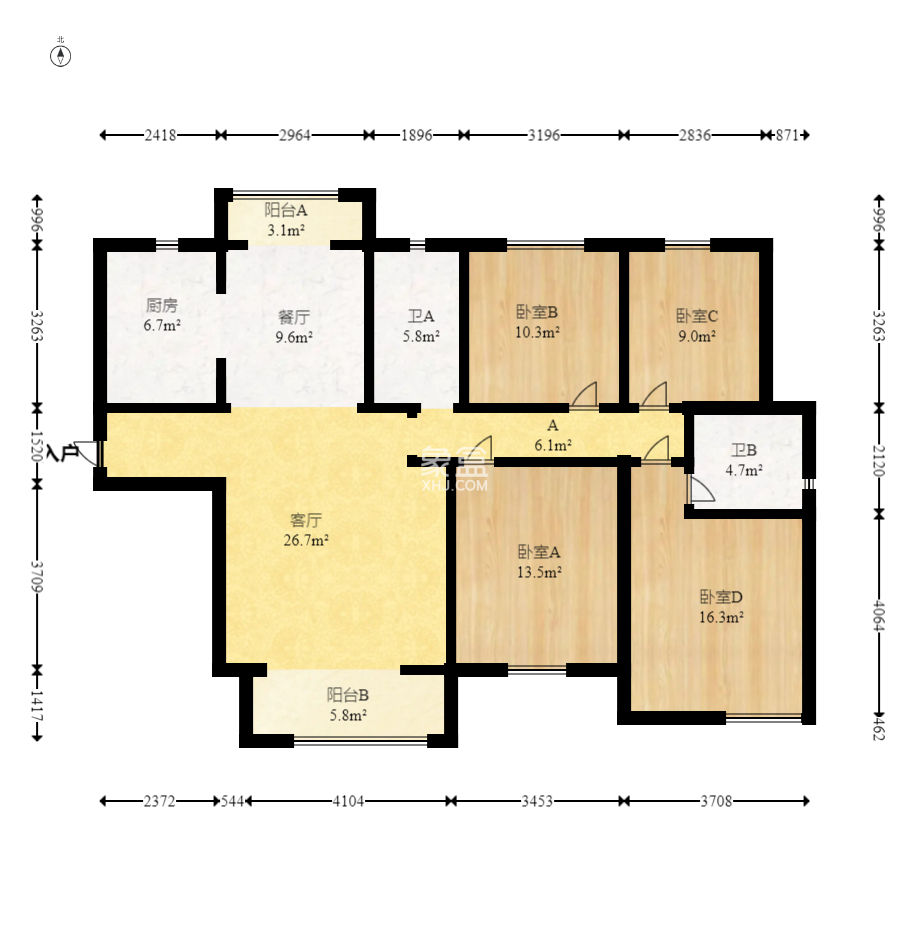 中建��和城 4室2廳2衛 168.00萬