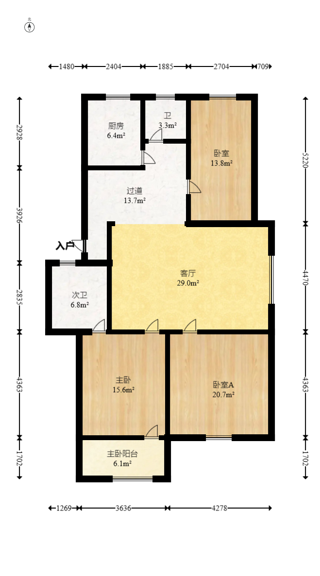 中南汽车世界  3室2厅1卫    46.6万室内图1