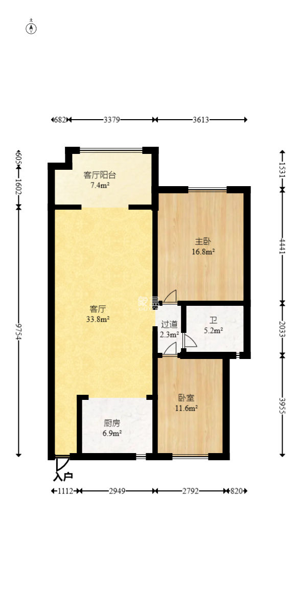 廣場之星  2室1廳1衛(wèi)   44.50萬