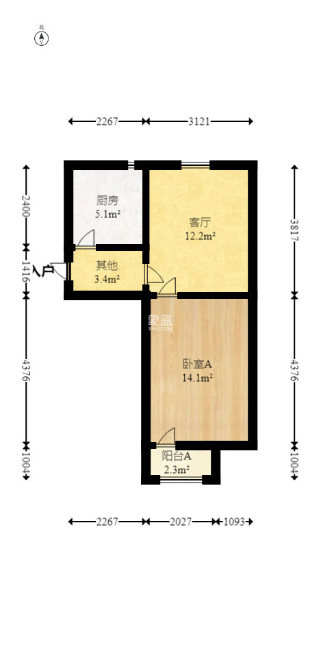 西文庙坪散盘  1室1厅1卫   43.00万