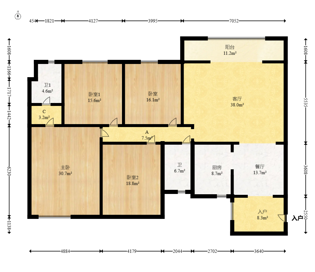 好望谷 4室2厅1卫 122.0万 好望谷 4室2厅1卫 122.0万户型图