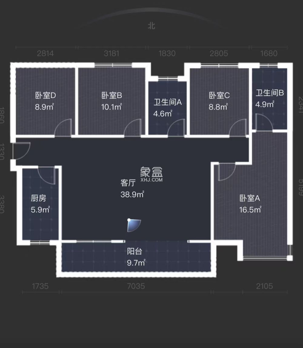 桂花城  4室2厅2卫   70.00万