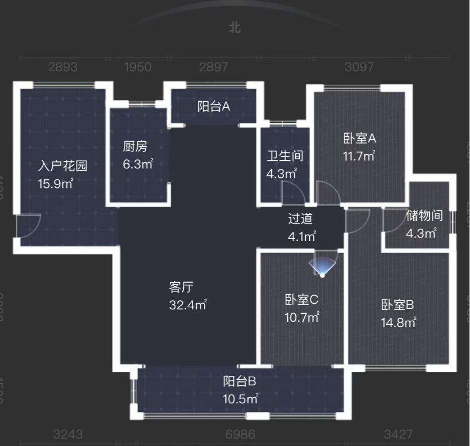 中泰财富湘江  4室2厅2卫    95.0万