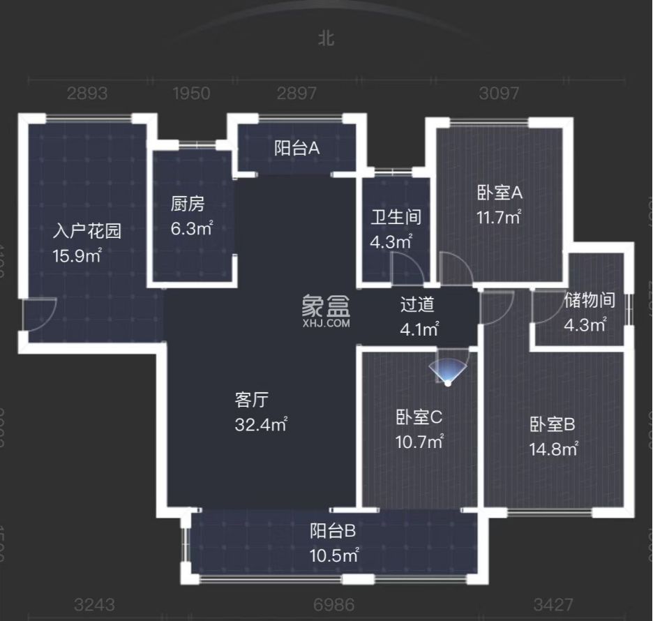 中泰财富湘江  4室2厅2卫    95.0万