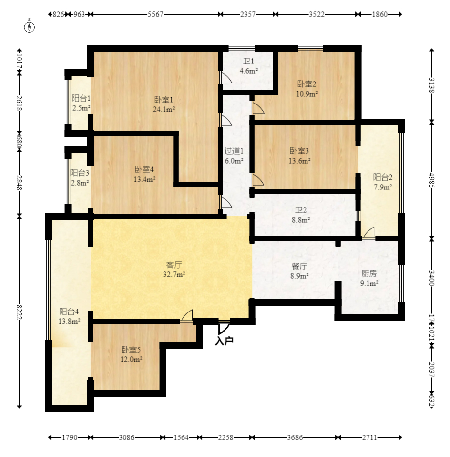 湘江颂  4室2厅2卫    408.0万 湘江颂  4室2厅2卫    408.0万户型图
