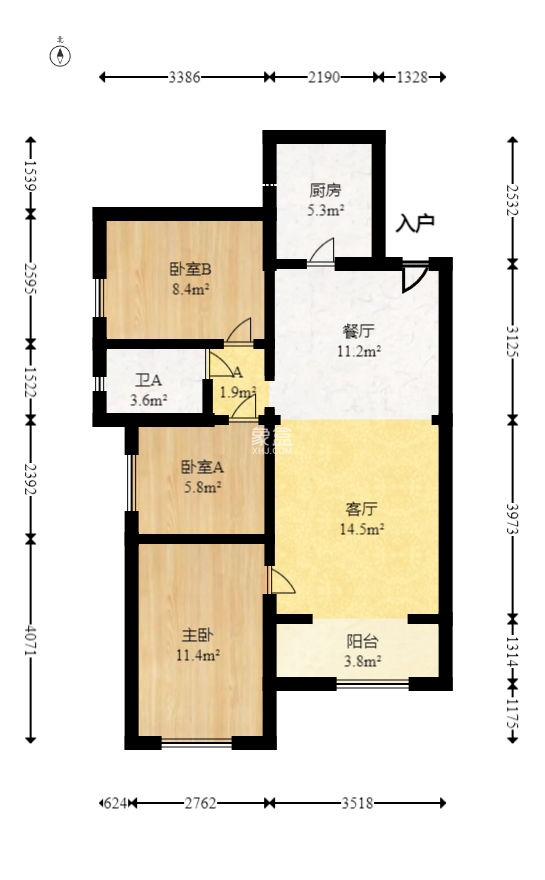胜家雅苑  3室2厅1卫   120.00万