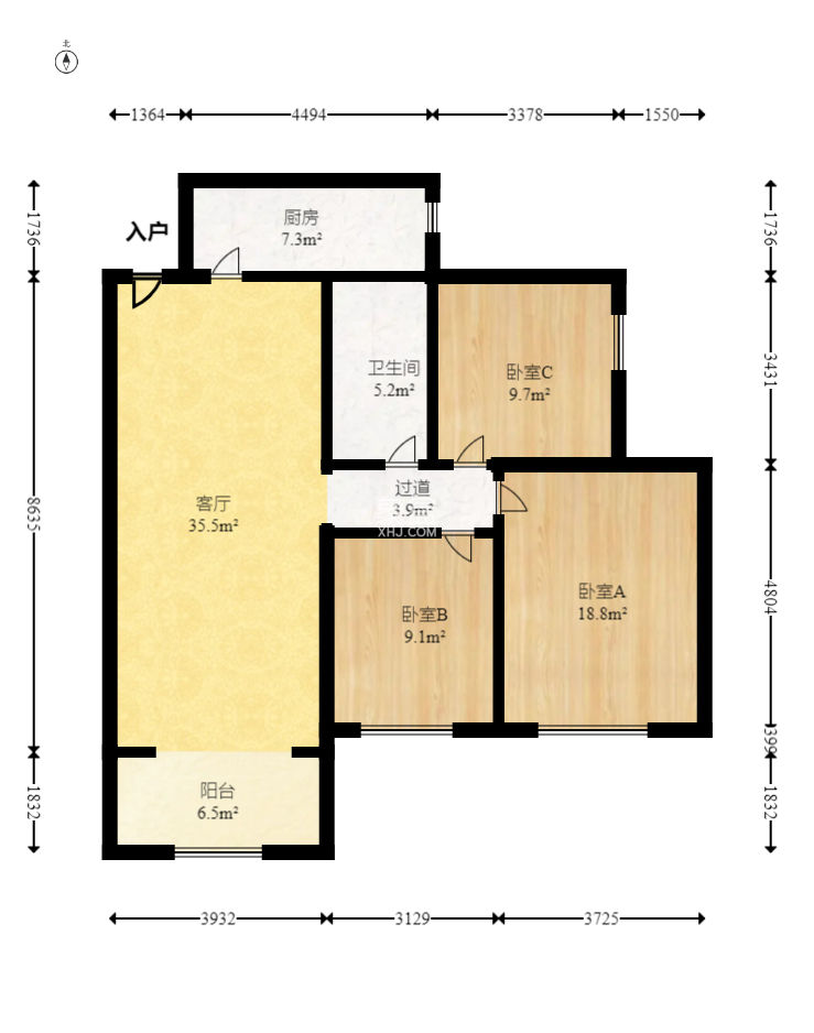 航天溪湖  3室2廳1衛(wèi)   88.00萬(wàn)