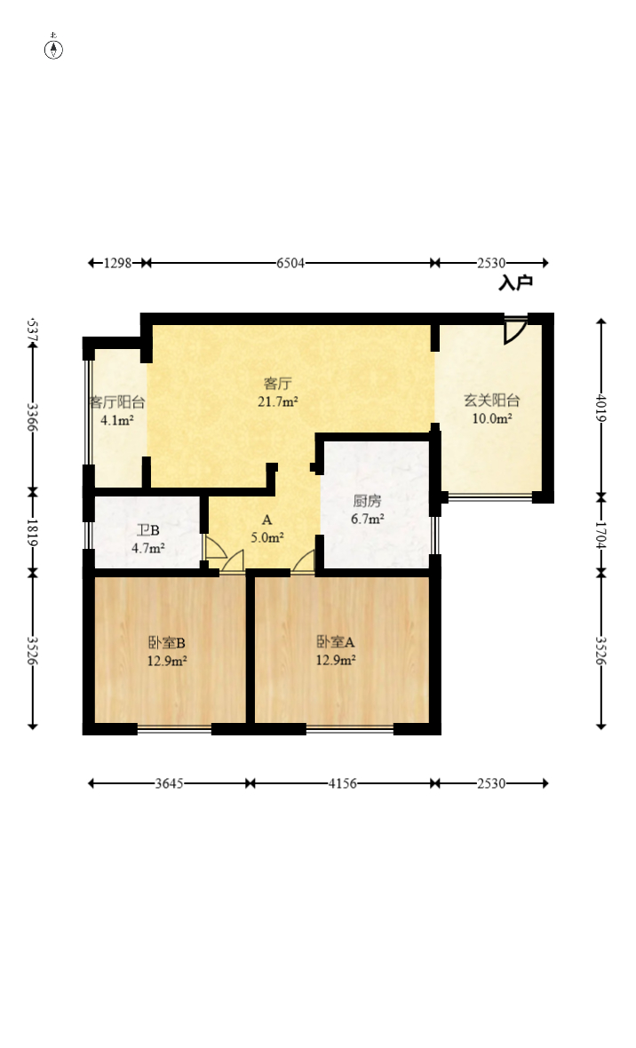 旭辉藏郡（藏郡、旭湘华府)  3室1厅1卫   281.00万室内图1