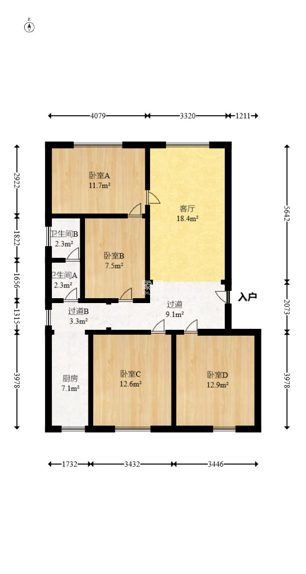 交通技校宿舍  4室2廳1衛(wèi)   176.00萬(wàn)