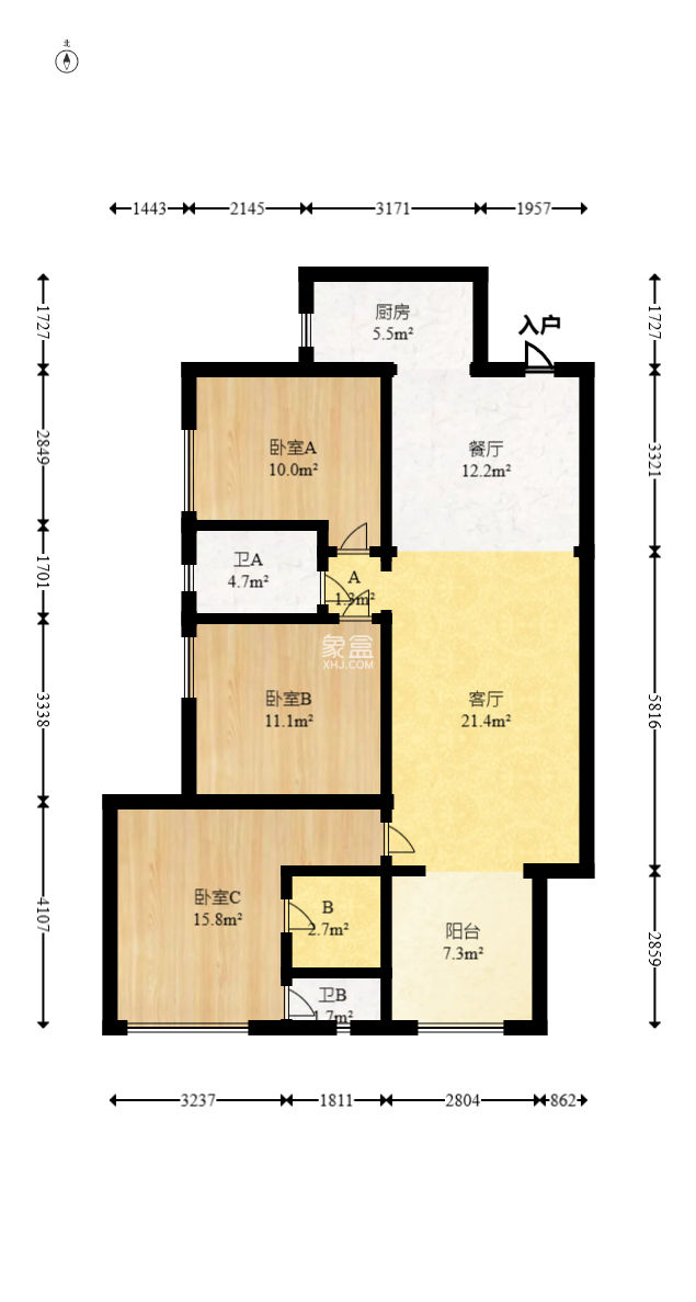 汇金城/嘉华城（二期、三期）  3室2厅2卫    125.0万