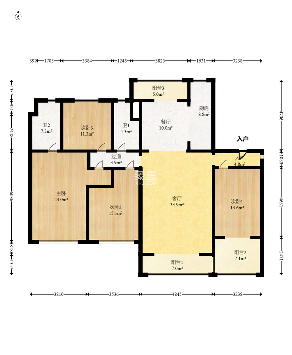龙湖春江天玺  4室2厅2卫    246.0万