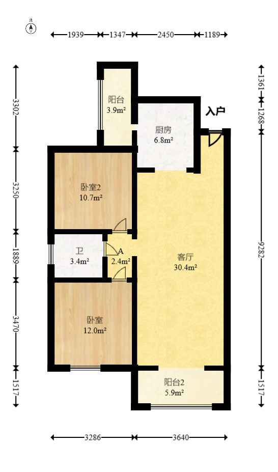 诚兴园  2室2厅1卫   73.00万室内图1