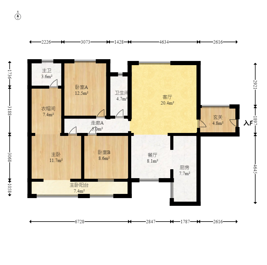 中建芙蓉嘉苑  3室2厅2卫   115.00万室内图1