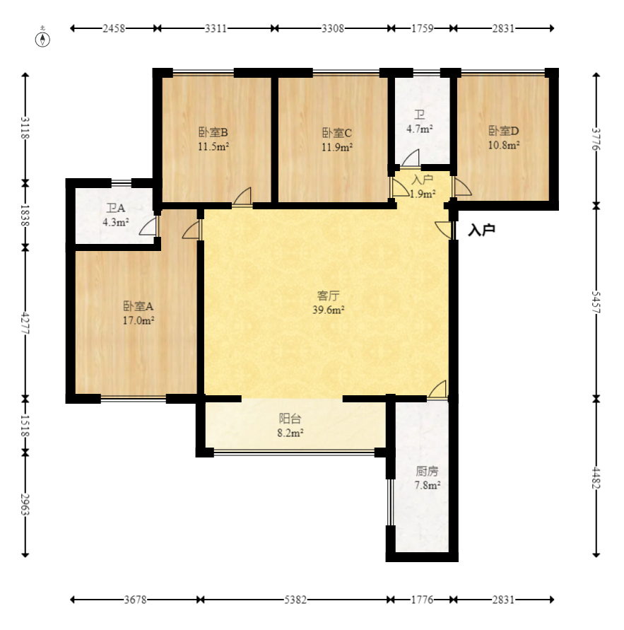 佳兆业云顶梅溪湖(佳兆业梅溪荟)  4室2厅2卫    142.0万 佳兆业云顶梅溪湖(佳兆业梅溪荟)  4室2厅2卫    142.0万户型图