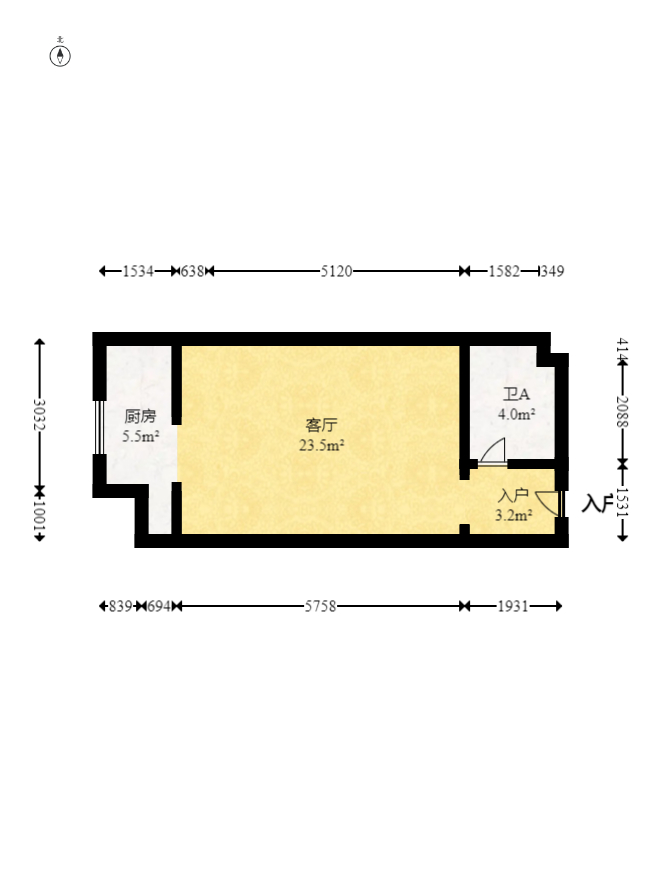 丰园城（鄱阳小区二期）  1室1厅1卫   23.00万室内图1