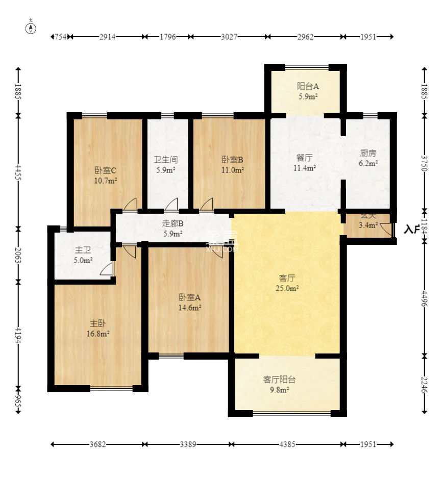 中建芙蓉嘉苑 4室2廳2衛 140.00萬