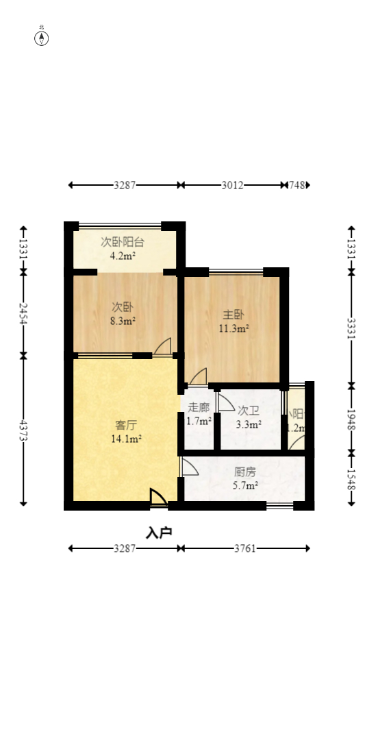 盛贤景都  3室2厅2卫   155.00万室内图1