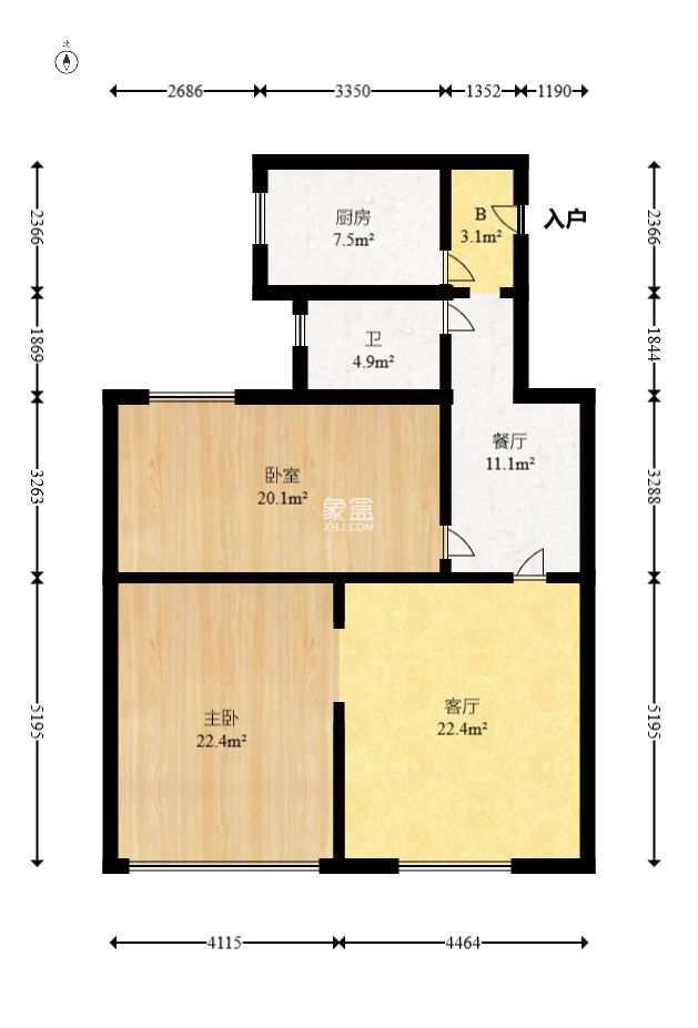 三湘大院  2室1廳1衛(wèi)   88.00萬