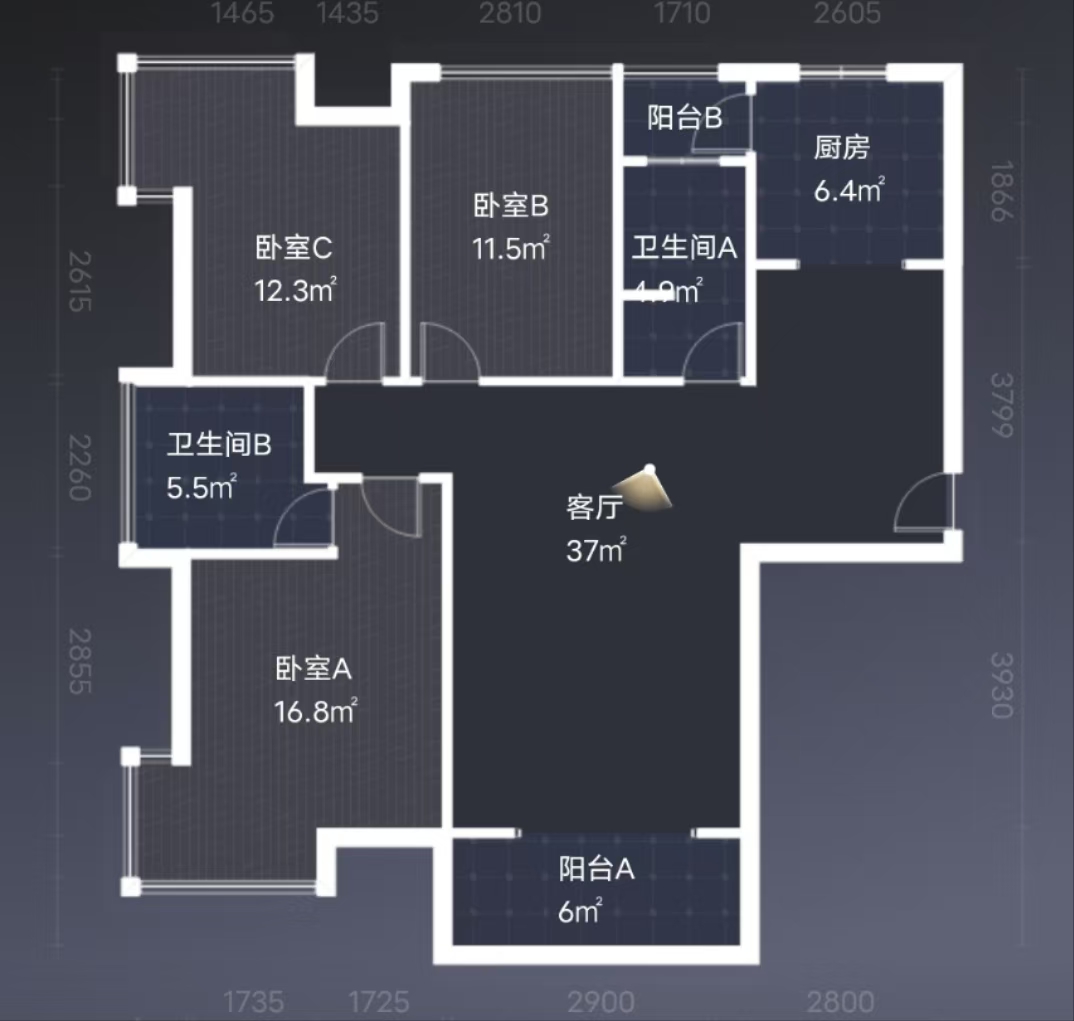 栗雨香堤 3室2厅2卫 46.0万 栗雨香堤 3室2厅2卫 46.0万室内图