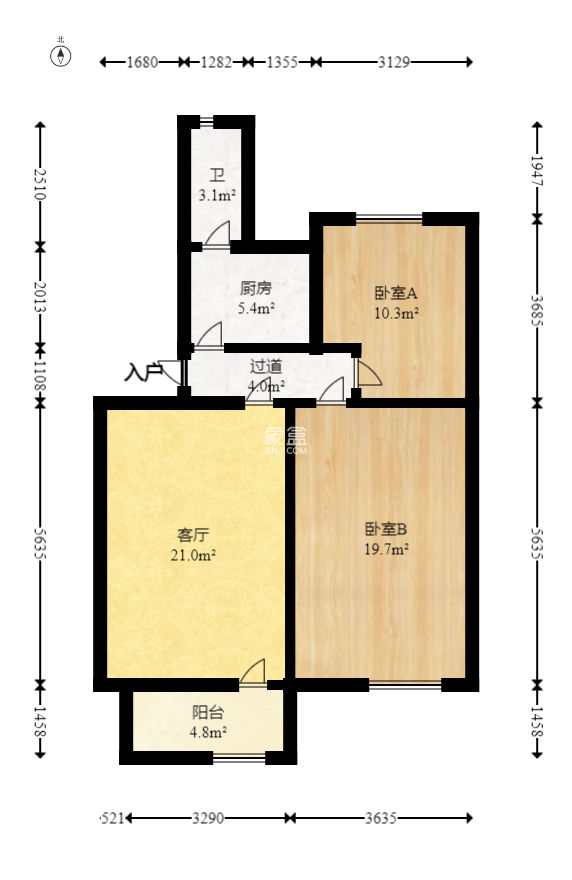 金隆家園（金隆小區(qū)）  2室2廳1衛(wèi)   55.00萬