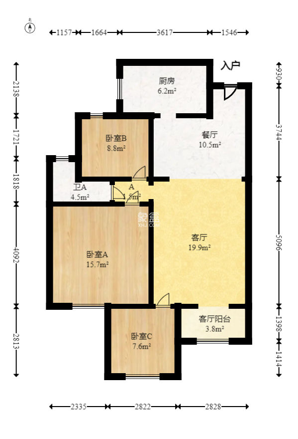 协信星澜汇  3室2厅1卫    109.0万