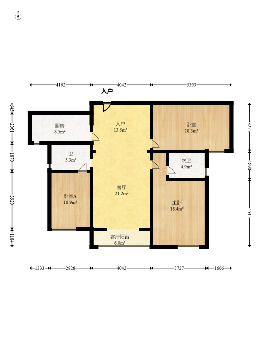 中建悦和城 3室2厅2卫 121.0万 中建悦和城 3室2厅2卫 121.0万户型图