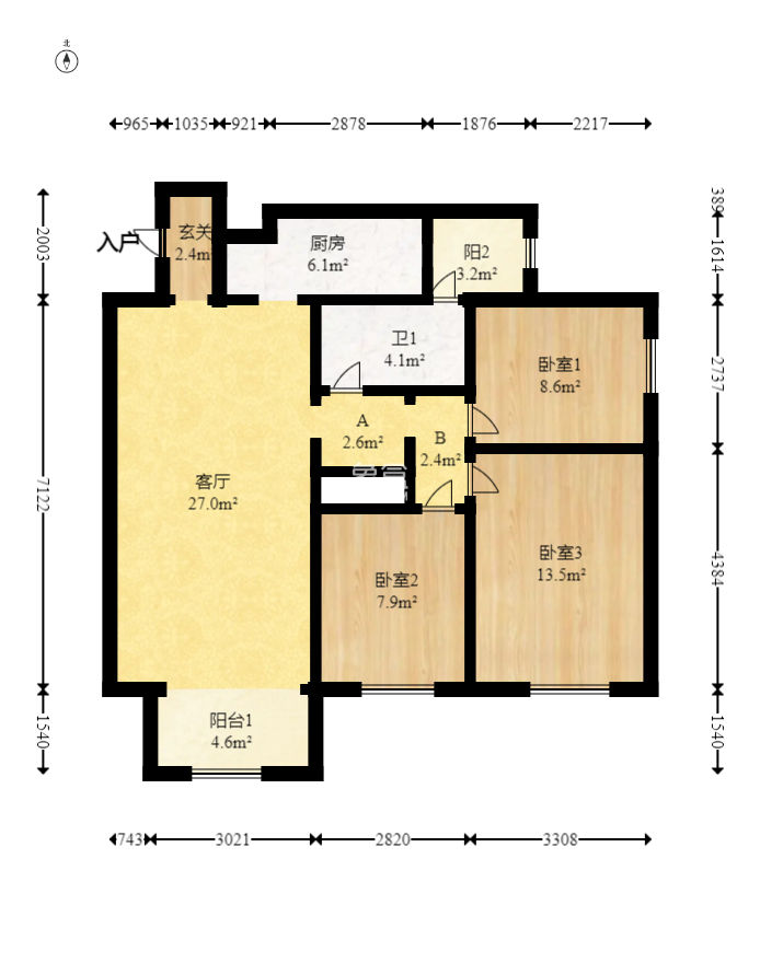 中煤和悦府  3室2厅1卫   138.00万