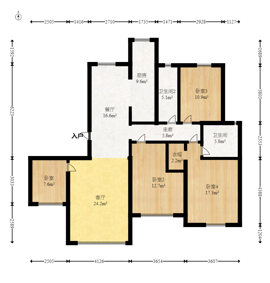中国铁建国际城二期  4室2厅2卫    97.8万 中国铁建国际城二期  4室2厅2卫    97.8万户型图