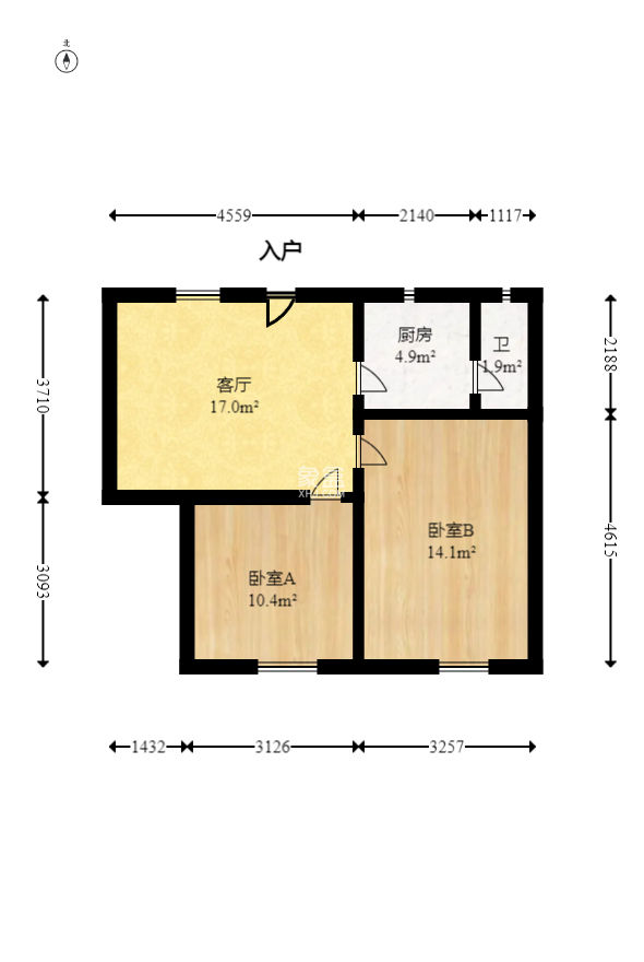 蚌塘小區(qū)  1室0廳0衛(wèi)   46.80萬(wàn)