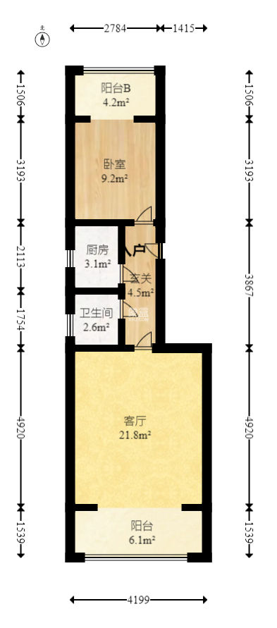 永宏佳園 1室1廳1衛 52.0萬